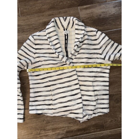 Women’s Lou & Grey Soft Textured Blazer Black & White Size XL EUC Shawl Collar - Picture 9 of 10